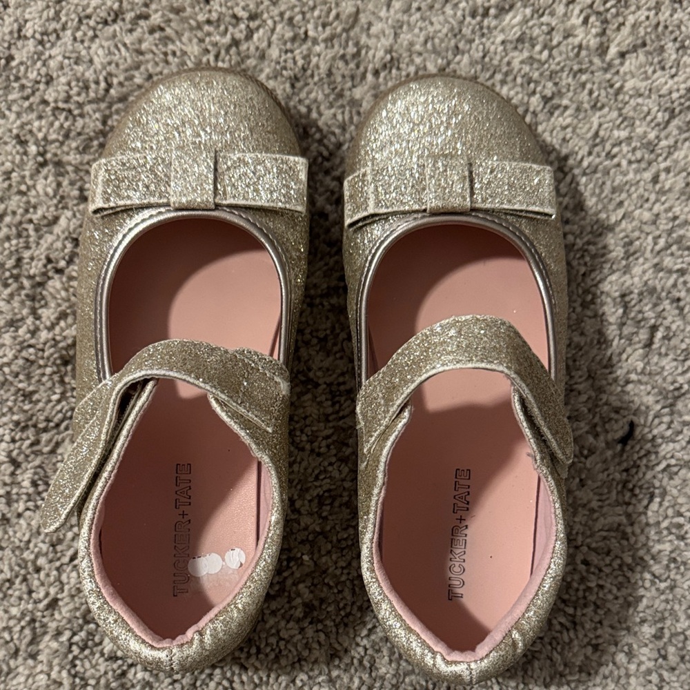 Tucker + Tate Glittery Gold Kids Dress Shoes